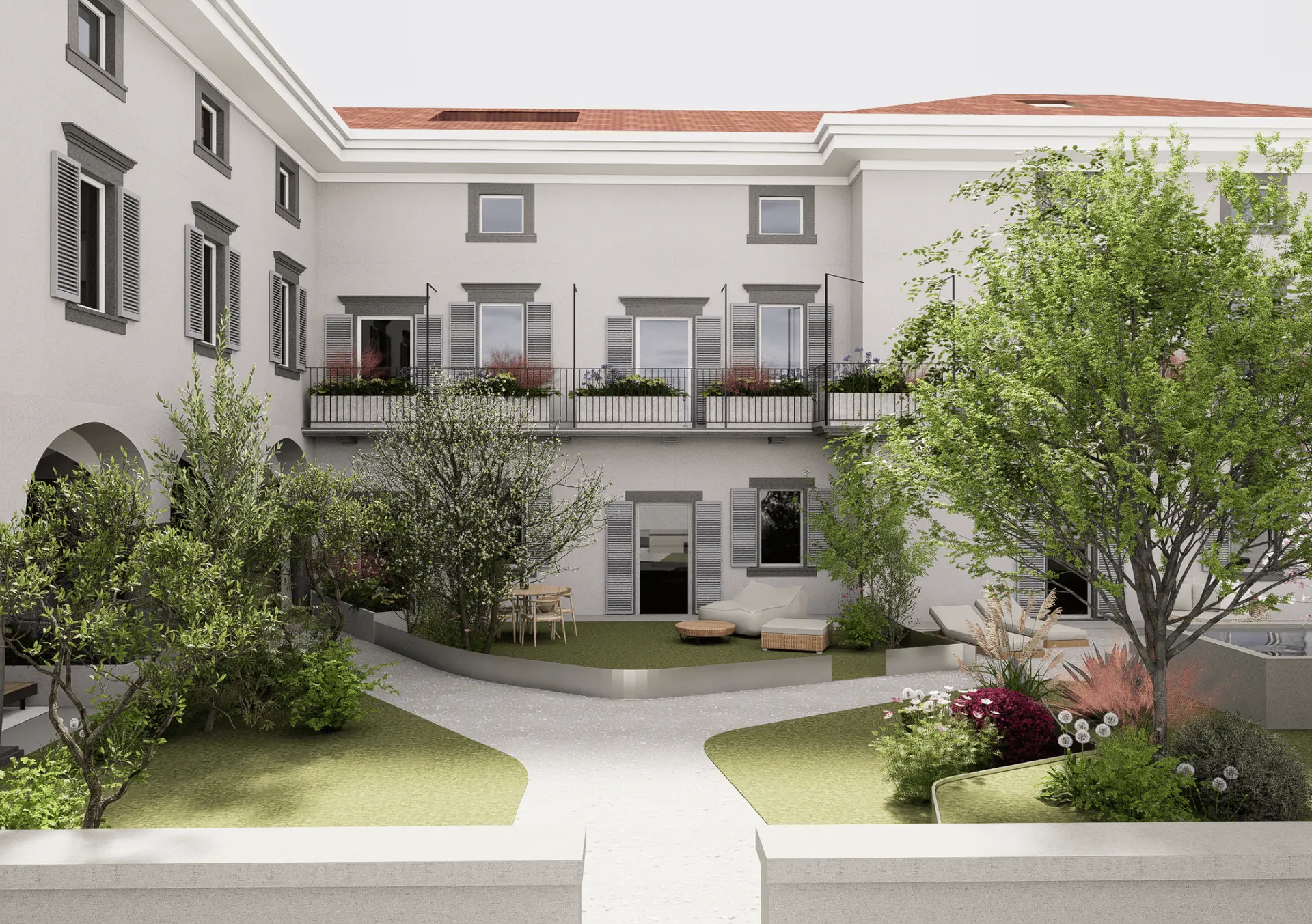 La corte interna di Residenza Lorena